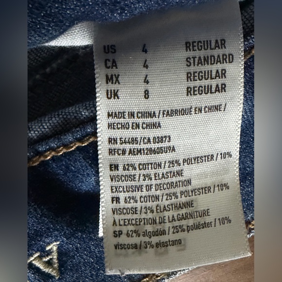 American Eagle Outfitters Blue Distressed Skinny Jeans - Picture 5 of 6